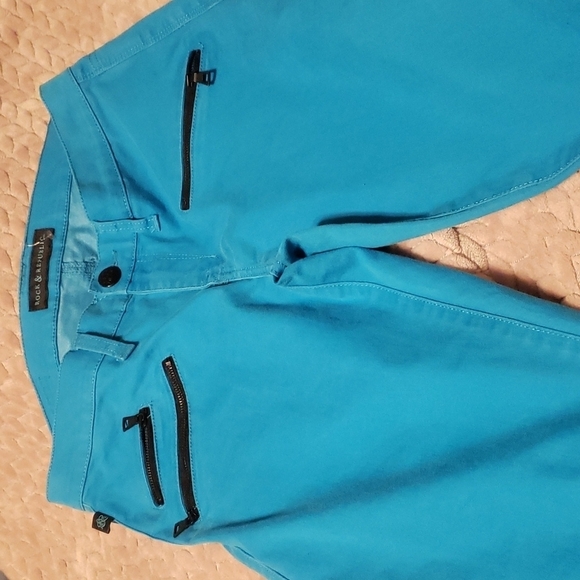 Rock & Republic pants women's size 3 electric blue Banshee lightweight - Picture 4 of 16